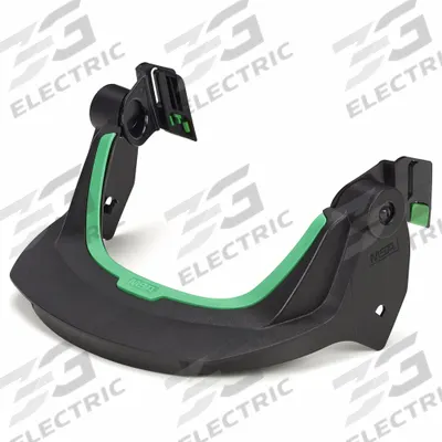 MSA Face Shield Frame: Slotted Attachment Type, HDPE/Polycarbonate - MSA Hard Hat Adapters for Face Shields