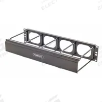 HUBBELL PREMISE WIRING Single Side Horizontal Ring Manager: Horizontal, 1 U, Single Side Sides (MPN HM17C). Key specifications — Color: Black; Includes: Cover; Orientation: Horizontal; Brand: HUBBELL PREMISE WIRING; Material: Steel; Number of Sides: Single Side.