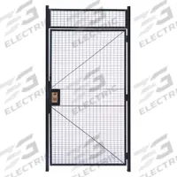WIRECRAFTERS Hinged Door: 12 1/2 ft H x 3 3/8 ft W x 2 in D, Gray, Powder-Coated (MPN HD3712RW). Key specifications — attr1283297: Powder-Coated; attr1283316: Steel; attr1283323: Right; attr1283313: Yes; attr1283333: WIRECRAFTERS.
