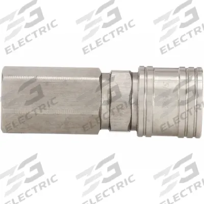 SPEEDAIRE Quick Connect Hose Coupling Set: 1/4 in Hose Fitting Size, Push-to-Connect - Global-Style High-Flow Steel Quick-Connect Air Coupling Bodies