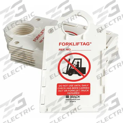 BRADY Tag Holder: Forkliftag, Do Not Remove Tag, Plastic, English, Forklift Tag - Safety