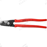 KNIPEX StepCut XL Cable Shear: Plastic Handle, Straight, 9 in Overall Lg, For 4/0 AWG Max Wire Thick (MPN 95 11 225). Key specifications — attr324789: KNIPEX; attr308384: Straight; attr308389: Plastic; attr308391: 4/0 AWG.