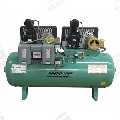 SPEEDAIRE Electric Air Compressor: 0.75 hp, 1 Stage, Horizontal, 30 gal, 4.2 cfm - Climate Control Stationary Electric Air Compressors