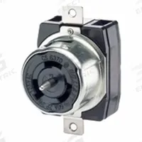 LEVITON Locking Receptacle: Non-NEMA, Black, 125V AC, 50 A Current Rating, 2 Poles, 3 Wires (MPN CS6370). Key specifications — Brand: LEVITON.