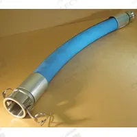 Water Suction and Discharge Hose: 1 in Hose Inside Dia., 250 psi, Blue, 1 in x 1 in Fitting Size (MPN 6285WN-16-10-CE). Key specifications — Hose Color: Blue; Brand: NOVAFLEX.