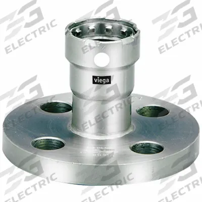 VIEGA MEGAPRESS Crimp Adapter Fitting: 1 1/4 in Pipe Size, Press-fit, FKM - Stainless Steel Press Pipe Flanges