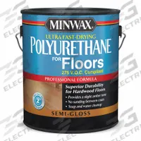 MINWAX Finish: Varnish, Interior, Water, 1 gal Container Size, Wood, Satin, Clear, Clear (MPN 140030000). Key specifications — Brand: MINWAX; Transparency: Clear; Use Location: Interior; Sheen: Satin; Color: Clear; Resin Type: Polyurethane.