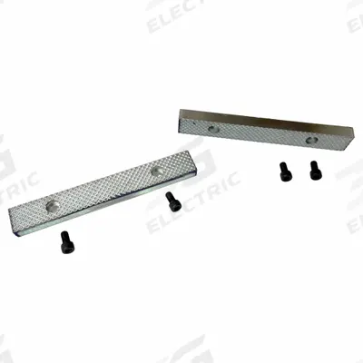 PALMGREN Standard Jaw Plate Kit: Steel, For 5 in Vise Jaw Wd, Fasteners, Works with 19D152 - Screw-In Vise Jaw Caps