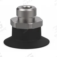 DE-STA-CO Vacuum Pad Assembly: G1/8 in, 20.07 mm Pad Dia, NBR, Black, 7.11 mm Pad Ht, 50A (MPN VC-F20N-18M). Key specifications — attr1019194: VC-F20N-18M; attr1019196: DE-STA-CO; attr1019197: 50A.