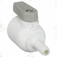 PARKER Manual Two-Way Ball Valve: 1/4 in, Polypropylene, Straight, Push x Barb, One-Piece, Lever (MPN LFPP4VUCPB4). Key specifications — Brand: PARKER; Handle: Lever.