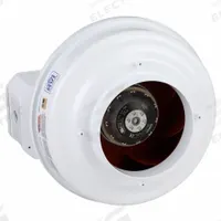In-Line Duct Fan: 345 cfm Max., 6 in Duct, 116 W, 120V AC, 1 Ph, IP44, Plastic (MPN 56203). Key specifications — Includes: Mounting Bracket; Brand: FANTECH; Speed Controllable: Yes; High-Efficiency Motor: No; Nameplate Voltage: 120V AC; Number of Speeds: 1; Airflow @ 0.000 in SP - Range: 250 to 499 cfm; High-Efficiency Motor_Broad: Standard-Efficiency Motor.