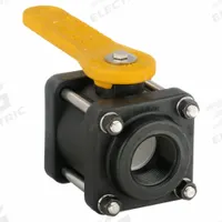 BANJO Manual Two-Way Ball Valve: 1 1/4 in, Polypropylene, Straight, FNPT x FNPT, Three-Piece, Lever (MPN V125FP). Key specifications — Brand: BANJO; Handle: Lever.
