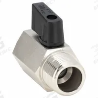 APPROVED VENDOR Manual Two-Way Ball Valve: 1/2 in, Nickel-Plated Brass, Straight, MNPT x FNPT (MPN G-CMV-50NL). Key specifications — Brand: APPROVED VENDOR; Handle: Wedge.
