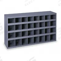 DURHAM MFG Pigeonhole Bin Unit: 34 in x 8 1/2 in x 18 in, 32 Compartments, Gray, Steel (MPN 344-95). Key specifications — attr7229: Steel; attr38869: DURHAM MFG; attr38873: Gray.