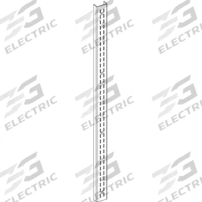 INSTOCK Wall Standard: 5 ft Overall Lg, 1/2 in Overall Ht, Steel, Petal White - Lab Shelves & Components