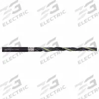 CHAINFLEX Control Cable: 17 AWG, 12 Conductors, Order by the Foot, PUR Jacket, 600 V (MPN CF891-10-12). Key specifications — Conductor Material: Copper; Conductor Configuration: Single; Minimum Bend Radius Factor - Fixed: 7 x OD; Minimum Bend Radius Factor - Flexible: 10 x OD; Includes Ground: Yes; Minimum Bend Radius Factor - E-Chain: 12.5 x OD; Resistance Properties: Oil and Grease Resistant; Standards: FT-1.