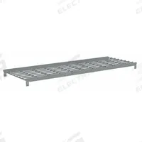 TENNSCO Shelf: 42 in x 18 in, 550 lb Load Capacity, Steel, 5 ga Decking, Gray, Shelf (MPN ZAESH-4218W). Key specifications — Decking Material: Steel; Includes: (2) Beams; Decking Finish: Zinc Plated; Shelf Configuration: Single Straight; Color: Gray; Frame Material: Steel; Brand: TENNSCO; Frame Finish: Zinc Plated.