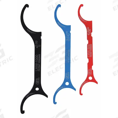 GARDNER BENDER Locknut Wrench Set: 1/2 in/1 in/3/4 in, 1 in_1/2 in_3/4 in Pin Dia - Spanner Wrench Sets