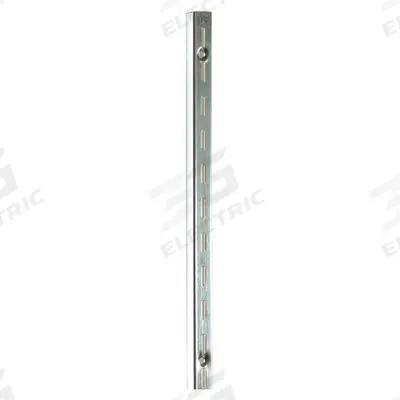 ECONOCO Single Slotted Standard: Single, 1 in Slot Spacing, 1/2 in Slot Lg, Chrome - Surface-Mount Slotted Standards