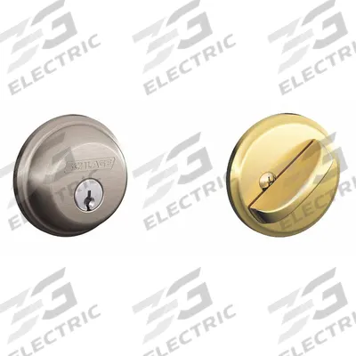 SCHLAGE RESIDENTIAL Deadbolt Lock: Cylindrical, 1 3/8 in Door Thick - Max - Standard Cylindrical Deadbolts