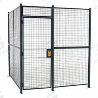 RAPIDWIRE Welded Partition Cage: 16 ft W x 16 ft D 8 ft H, Gray, 4 Sides, Powder-Coated (MPN 161648W). Key specifications — attr1283235: Yes; attr1283272: RAPIDWIRE; attr1283267: Welded; attr1283268: Complete Wire Security Cages; attr1283246: Keyed Different Cylinder; attr1283240: Out; attr1283243: Yes; attr1283254: No.