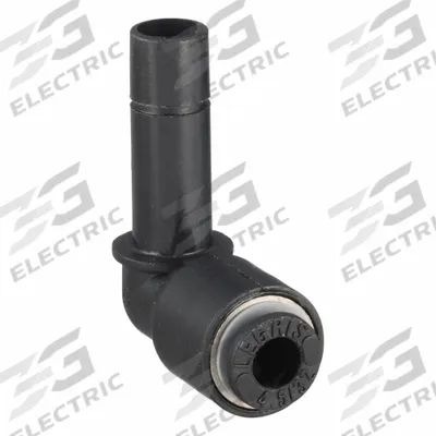 LEGRIS Push-Fit Elbow Fitting: 5/32 in OD x 1/4 in OD Size, Push-to-Connect x Push-to-Connect - Nylon & Nickel-Plated Brass Tube Fittings