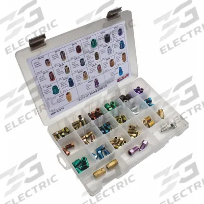 SUR&R Brake Line Fitting: Brake Line Repl Kit, 3/8" Thread Size, Steel - Hydraulic Brake Line Repair Kits