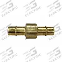 MEM-CO Barbed Fitting Coupling: 1/4 in ID x 1/4 in ID Size, Barbed x Barbed, Brass, Beaded Barb (MPN C6). Key specifications — Brand: MEM-CO.