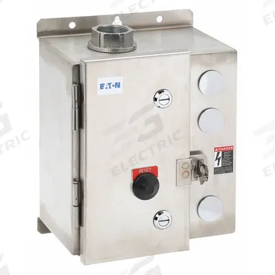 EATON NEMA Magnetic Motor Starter: Non-Reversing, 3 Poles, NEMA Size 0, 18 A - Enclosed Non-Reversing Starters with Electronic Overloads