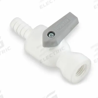 Parker Manual Two-Way Ball Valve: 3/8 in, Polypropylene, Straight, Barb x FNPT - Polypropylene Ball Valves