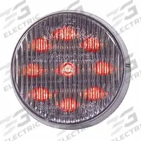 MAXXIMA Clearance Marker Light: Clearance Light, LED, Round, Surface Mount, Red, Grommet, IP67 (MPN M09100RCL). Key specifications — Lens Color: Red; Brand: MAXXIMA; Electrical Connection: PL-2 Connector; Lighting Technology: LED; Mount Type: Grommet; SAE Lens Code: P2.