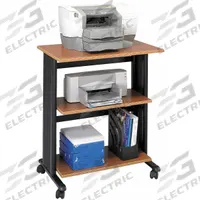 SAFCO Printer Stand: Medium Oak, 35 in Overall Ht, 29 1/2 in Overall Wd, 20 in Overall Dp, 3 Shelves (MPN 1881MO)