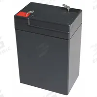 APPROVED VENDOR Sealed Lead Acid Battery: 6V DC, 5 Ah Capacity, 4.19 in Ht, 1.85 in Wd, 2.76 in Dp (MPN 5EFG4). Key specifications — Terminal Connection: 0.187 in Faston; Battery Cycle Type: Dual Purpose; Brand: APPROVED VENDOR; Housing Material: ABS.