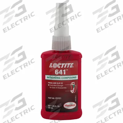 LOCTITE Retaining Compound: 641, 1.7 fl oz, Bottle, Yellow - Easy-to-Disassemble Retaining Compounds