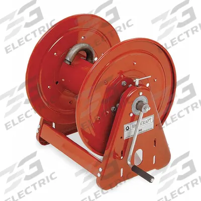 REELCRAFT Hand Crank Hose Reel: 200 ft (1/2 in I.D.), 17 3/4 in L x 25 3/4 in W x 20 1/4 in H - Standard Multipurpose Hand-Crank Hose Reels with Gooseneck