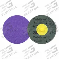 3M CUBITRON 3 Quick-Change Disc: TR, 4", Ceramic, 80 Grit, YF Wt Fiber, 1187C, 25 PK (MPN 7100332089). Key specifications — Brand: 3M CUBITRON 3; Series: 1187C.