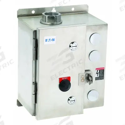 EATON NEMA Magnetic Motor Starter: Non-Reversing, 3 Poles, NEMA Size 0, 18 A - Enclosed Non-Reversing Starters with Electronic Overloads