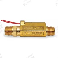 GEMS SENSORS Liquid Flow Switch: Piston, Brass, 3/8 in NPT, 3/8 in Connection Size, NPT, SPST, Fixed (MPN FS-380, 168433). Key specifications — Brand: GEMS SENSORS; Set Point Type: Fixed; Switch Position: Normally Open; Contact Rating (DC): 20 V.