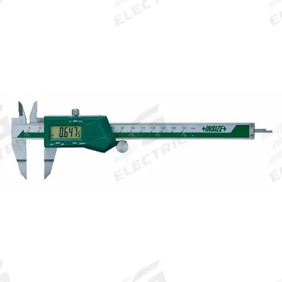 INSIZE Blade Jaw Digital Caliper: 0 in to 8 in /0 mm to 200 mm, Cabled - Digital Calipers with Nib-Style & Pointed Jaws for Small Grooves & Recesses