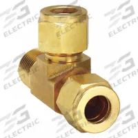 PARKER Compression Tee Fitting: 1/2 in OD x 1/2 in Pipe x 1/2 in OD Size, Brass, 1/2"-14 Thread Size (MPN 8MRT8N-B). Key specifications — Compatible Fitting Brands: Parker A-LOK; Brand: PARKER.