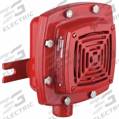 EDWARDS SIGNALING Horn: 20 to 24V DC, Horn Sound, Red, 84 dB Alarm Volume @ 10 ft - Max - Fire Alarm Horns