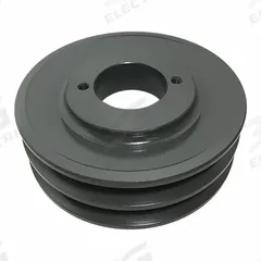 APPROVED VENDOR V-Belt Sheave: 2AK46H, 2 Groove, 4.45 in OD, Bushed Bore, H/QT, Cast Iron. Key specifications — Pulley Industry Number: 2AK46H.