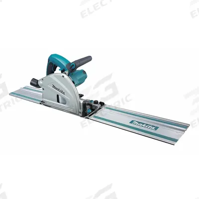 MAKITA Track Saw: 6 1/2 in Blade Dia., 2 3/16 in Max. Cutting Dp @ 0 Deg., -1°to 48° - Corded Track Saws