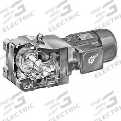 NORD AC Gearmotor: Right Angle, Single Output Shaft, 3-Phase, TEFC, 42 RPM, 3,540 in-lb Max Torque (MPN SK9012.1-90SP/4-41.65-A). Key specifications — Brand: NORD; Full Load Current: 2.1 A.