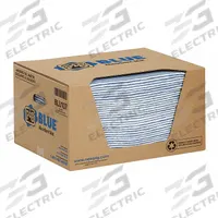 PIG Sorbent Pad: 30 oz Volume Absorbed Per Pad, 19 in x 15 in Pad Size (L x W), Perforated, 50 PK (MPN BLU107). Key specifications — Brand: PIG; Perforated: Perforated.