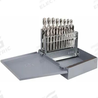 CLEVELAND Screw Machine Drill Bit Set: 21 Pc, 1/16" to 3/8" by 64ths, 135° Split Point - NAS-Spec High-Speed Steel Screw-Machine Length Drill Bit Sets for Aerospace