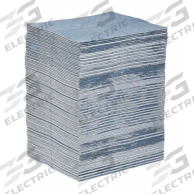 PIG Sorbent Pad: 43 oz Volume Absorbed Per Pad, 19 in x 15 in Pad Size (L x W) - Recycled-Content Sorbent Pads
