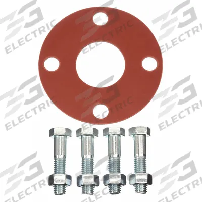 APPROVED VENDOR Full Face Flange Gasket: Class 150, SBR, For 2 in Pipe, 1/8 in Thick, Red - SBR Full-Face Gaskets with Flange Bolts