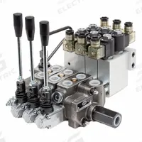 HYDRO CUSTOM Hydraulic Directional Control Valve: Four-Way / Three Positions, 13 gpm Flow Rate - Max (MPN 228323). Key specifications — Port Connections: Outlet; Spool Action: Spring Center To Neutral; Work Connection Size: #8; Work Connection Type: SAE O-Ring Boss; Brand: HYDRO CUSTOM; Pressure Connection Size: #10.