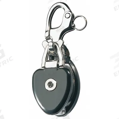 APPROVED VENDOR Pulley Block: Swivel, Pulling, 2,970 lb Working Load Limit, Wire Rope - Snap-Shackle-Attached Snatch Blocks